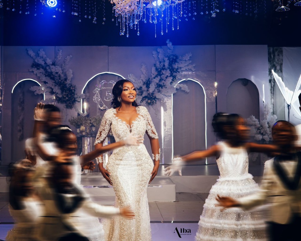 Beautiful wedding celebration moment